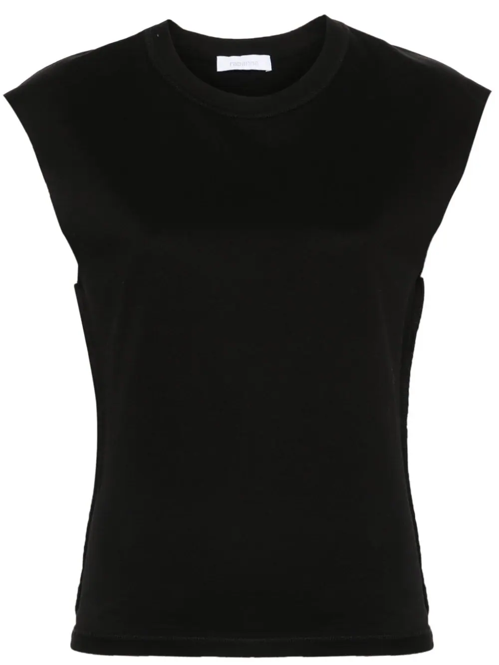 RABANNE COTTON T-SHIRT WITH CHAIN DETAIL