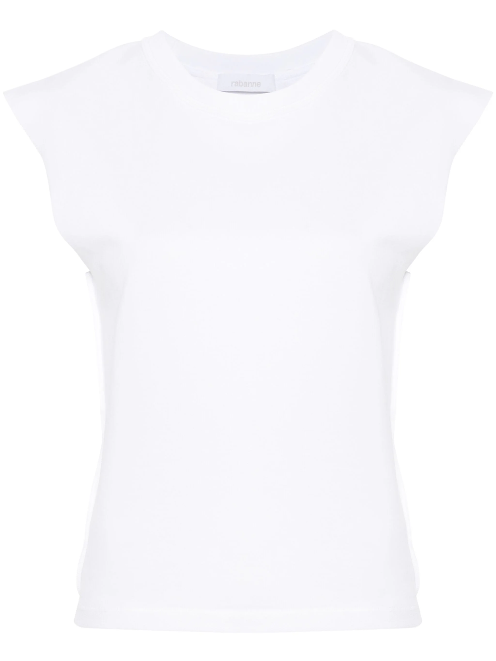 RABANNE COTTON T-SHIRT WITH CHAIN DETAIL