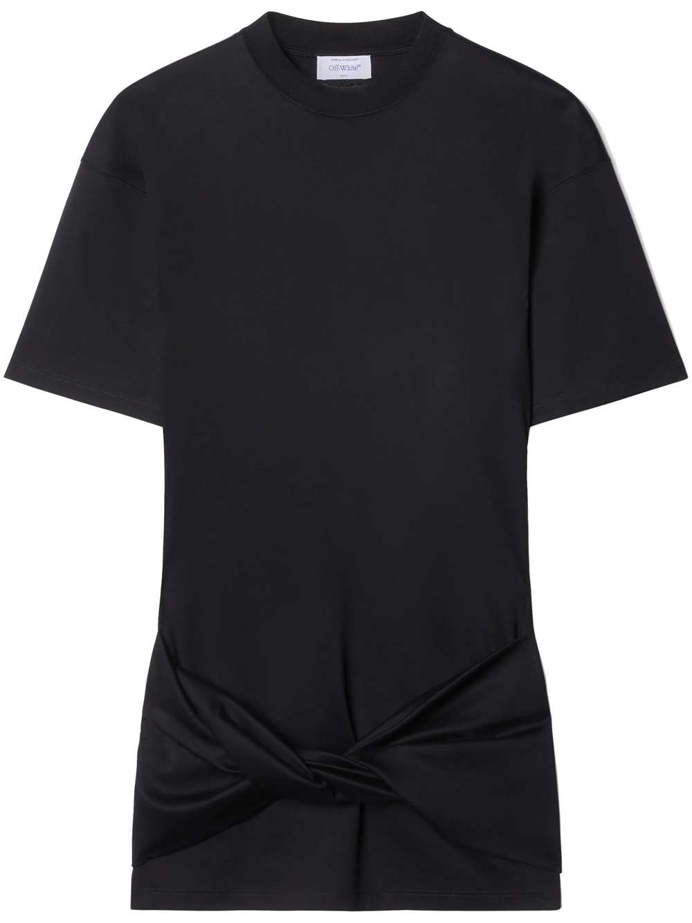 Shop Off-white Arrow Twisted T-shirt Model Dress In Black