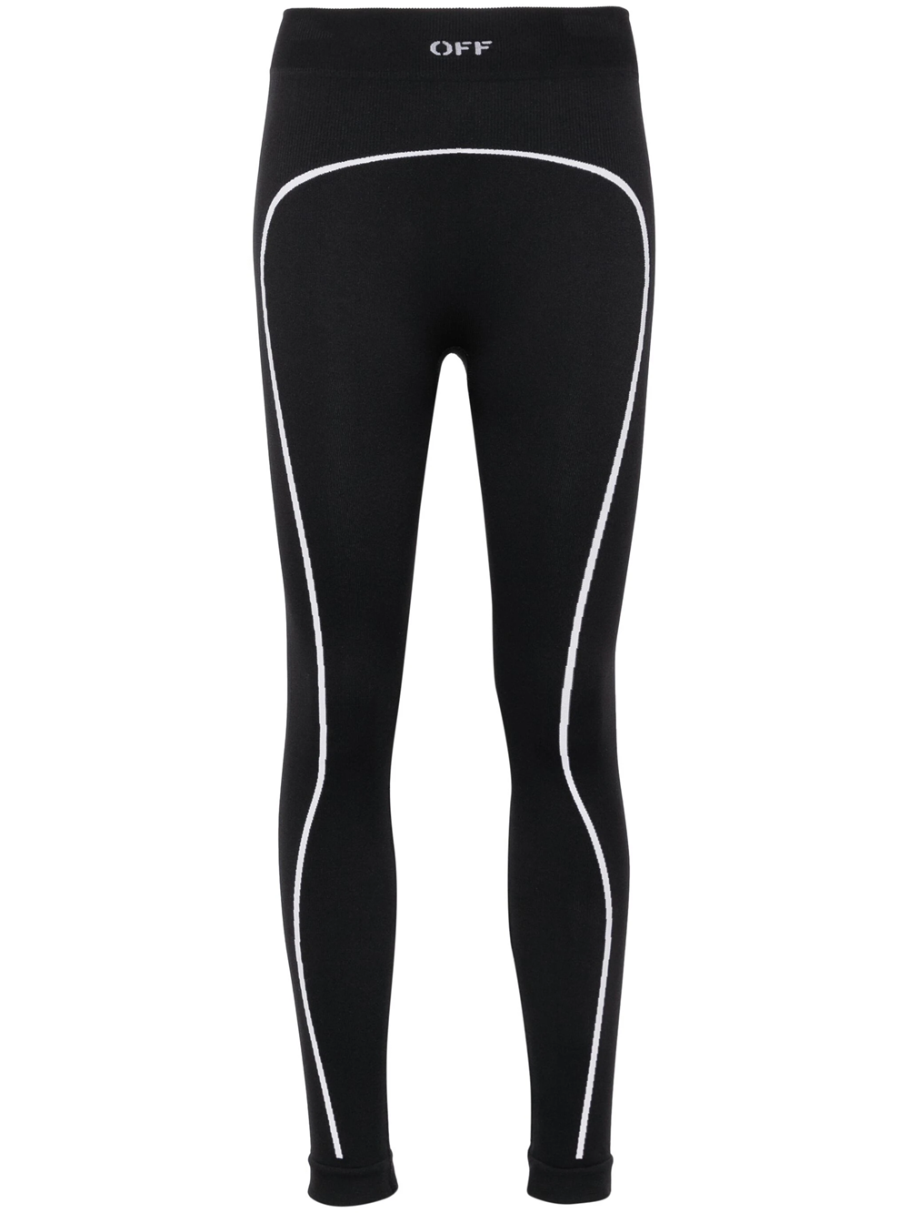 Shop Off-white Leggings With Logo In Black