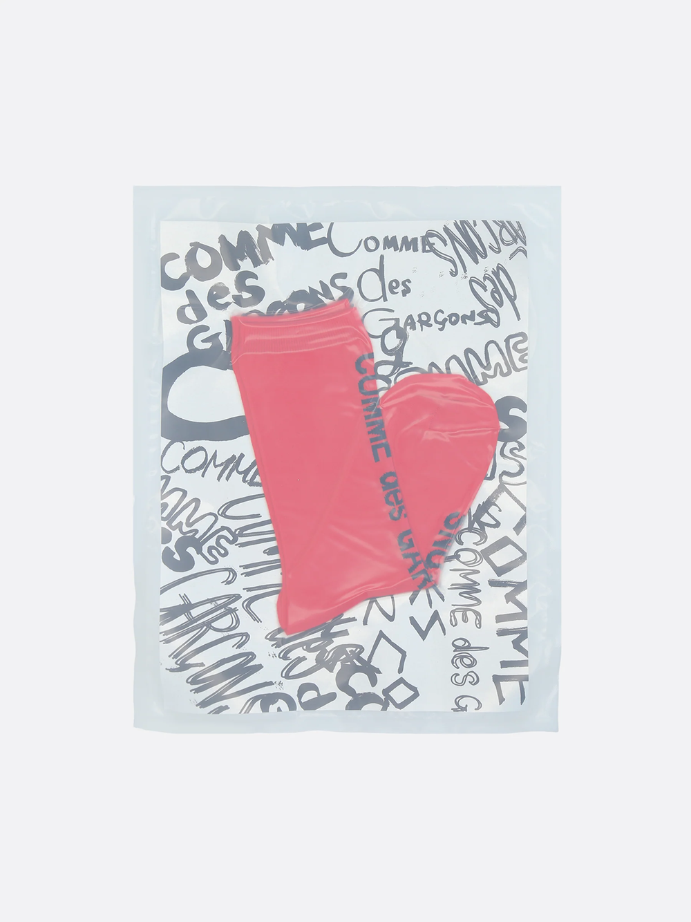 Shop Comme Des Garçons Terry Socks With Logo In Red