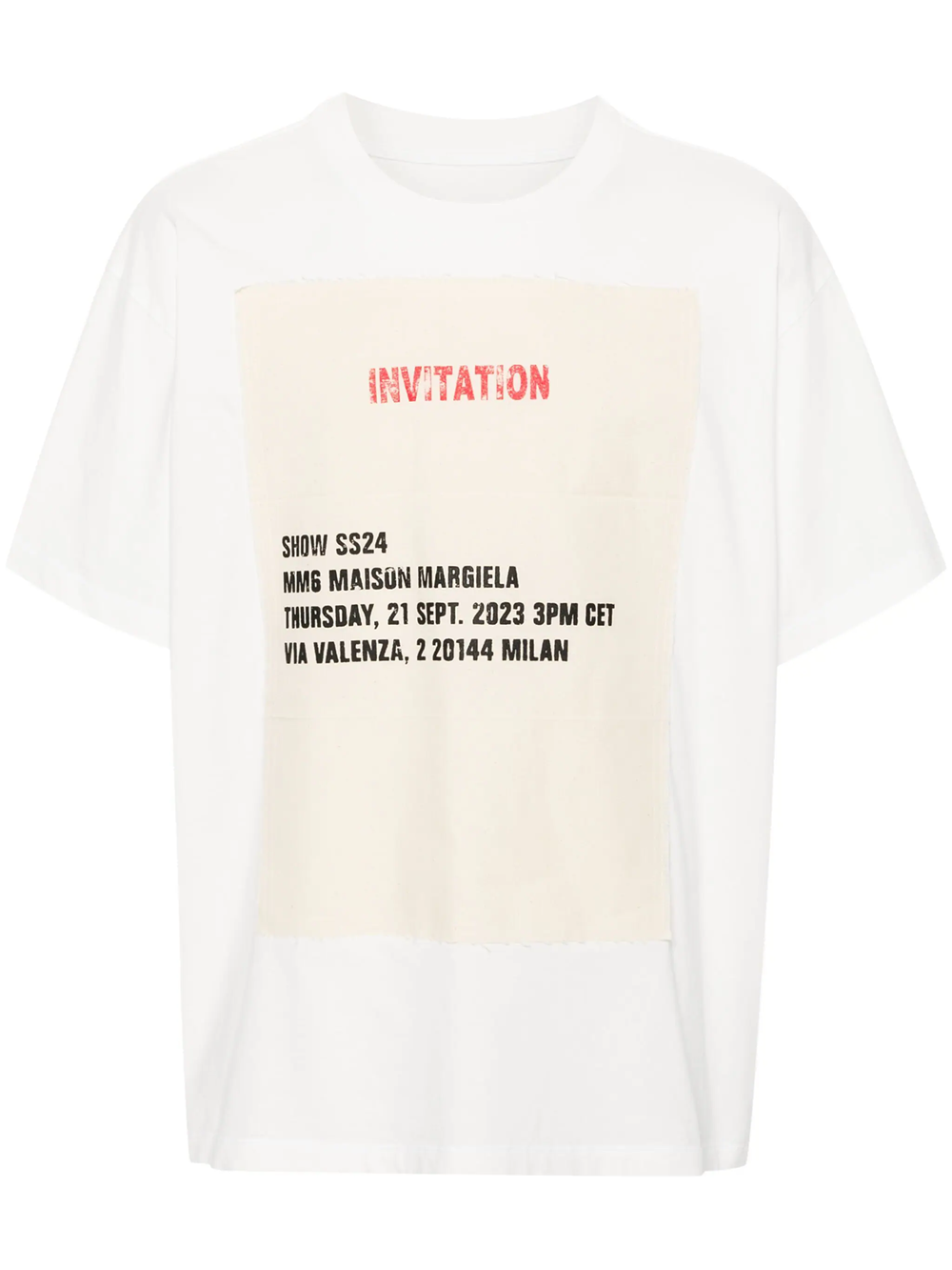 Shop Mm6 Maison Margiela T-shirt With Application In White
