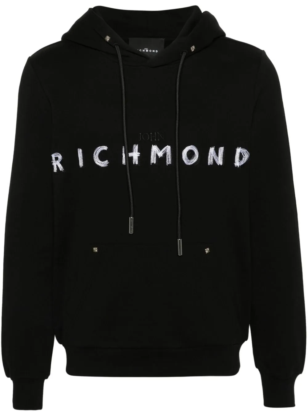 Shop John Richmond Sweatshirt With Logo Embroidery In Black