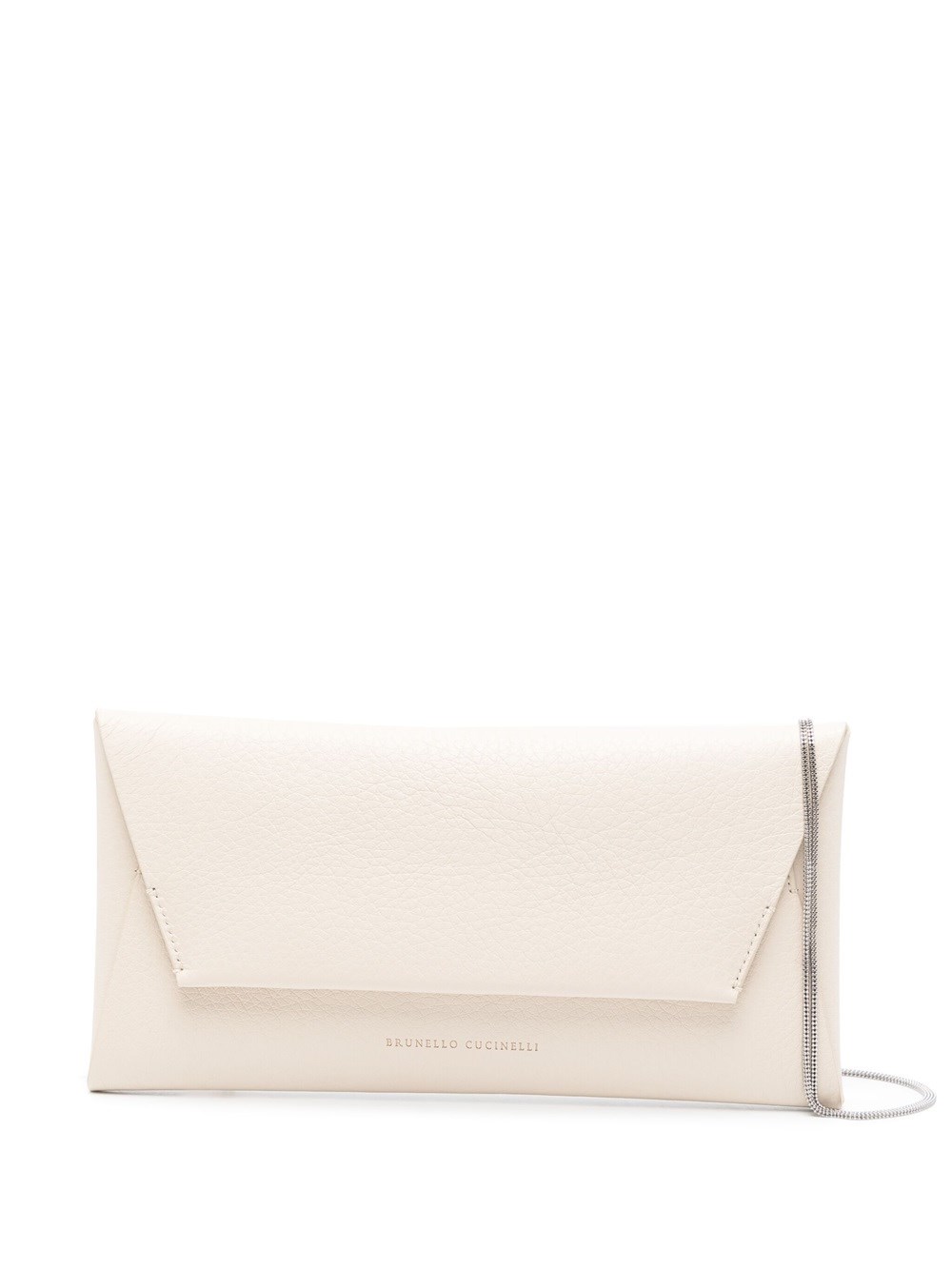 Shop Brunello Cucinelli Leather Shoulder Bag In White