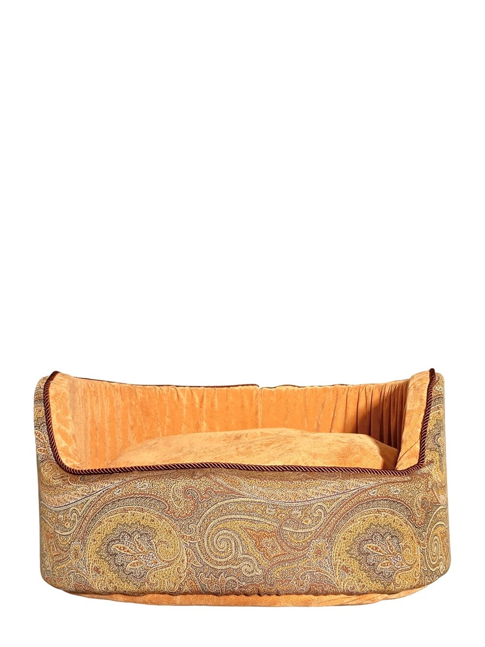 Shop Etro Home Dog Bed With Paisley Print In Nude & Neutrals