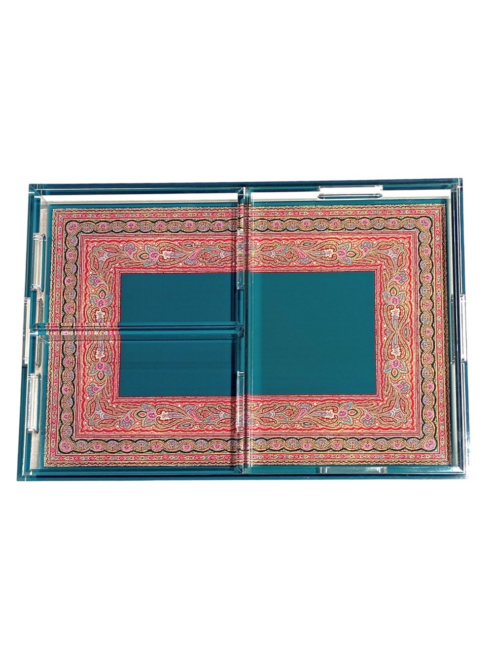 Shop Etro Home Set Of 4 Trays In Green