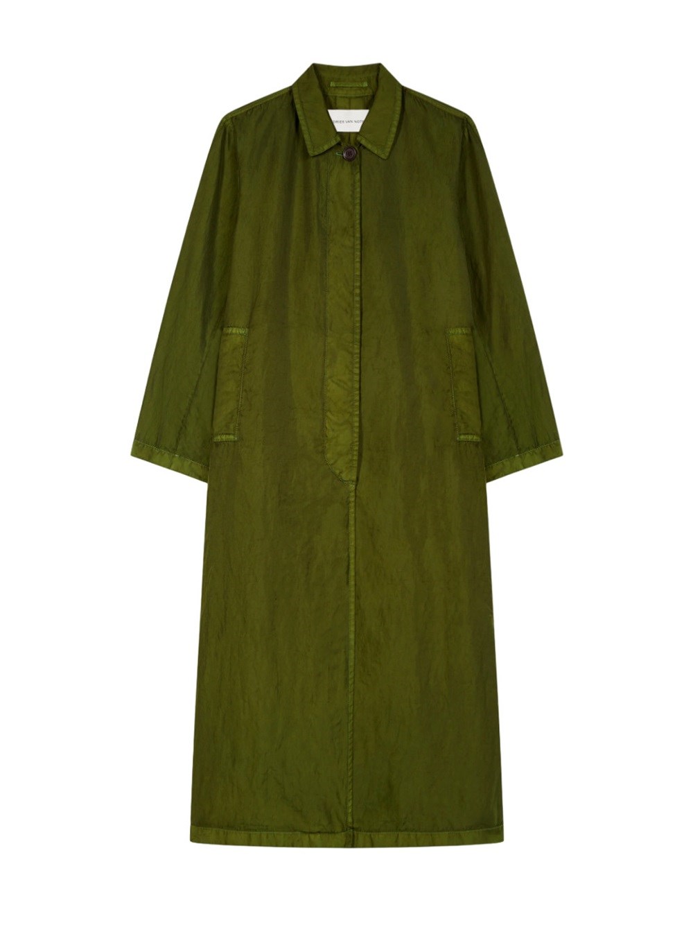 Shop Dries Van Noten Raincoat With A Loose Fit In Green