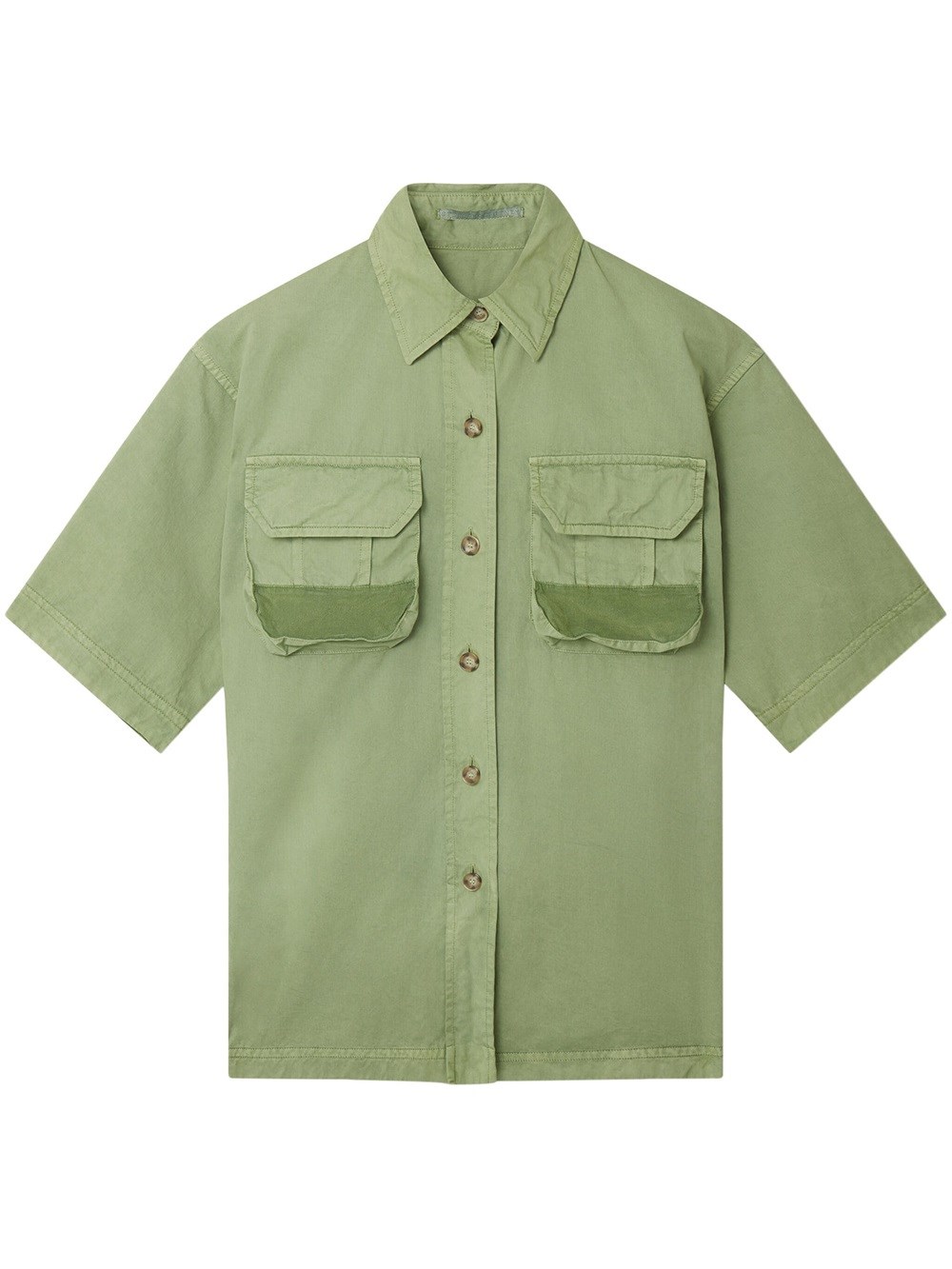 Shop Stella Mccartney Short-sleeved Shirt In Green