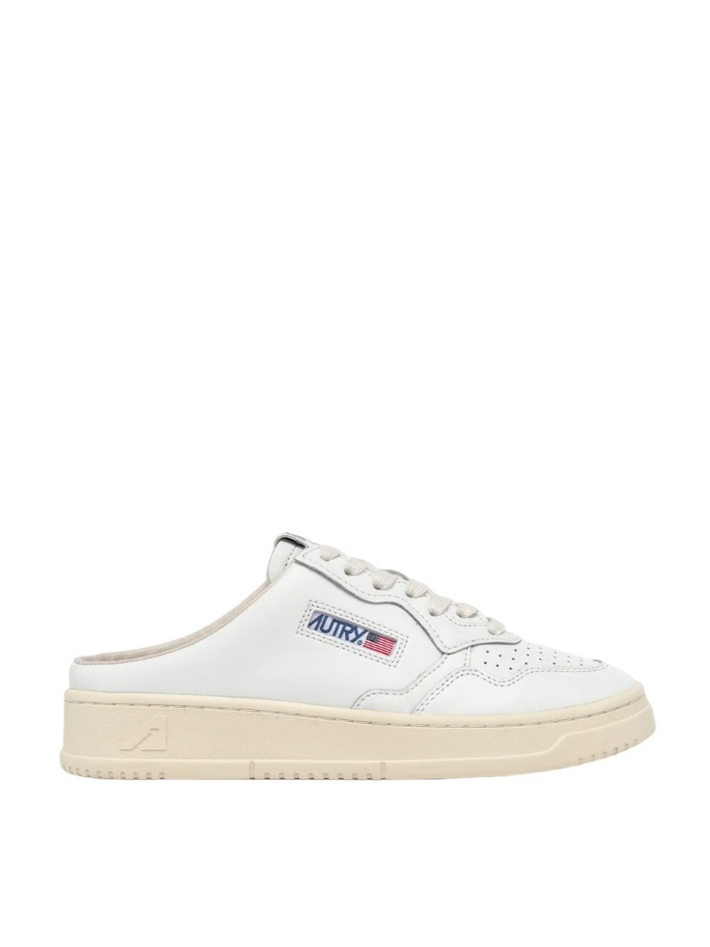Shop Autry Mule Low Sneakers In White Leather