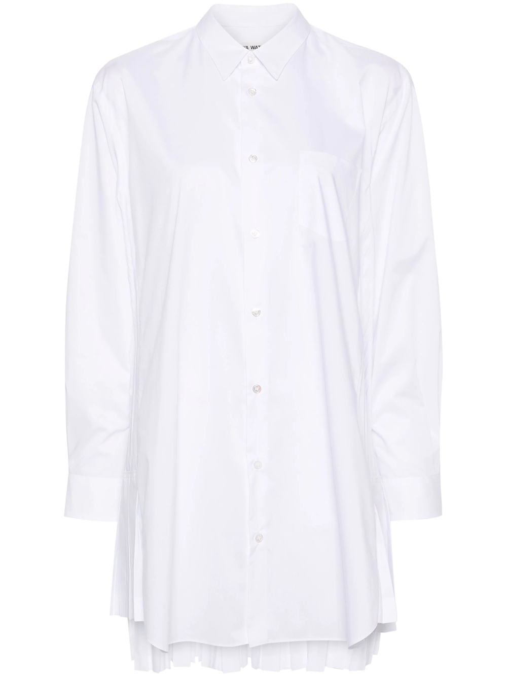 Shop Junya Watanabe Pleated Shirt In White