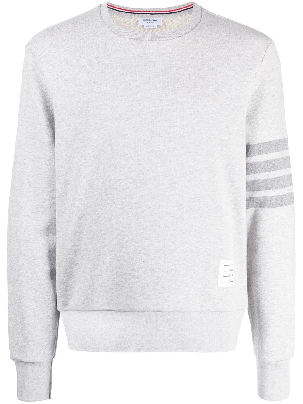 Shop Thom Browne Sweatshirt With Stripes In Grey