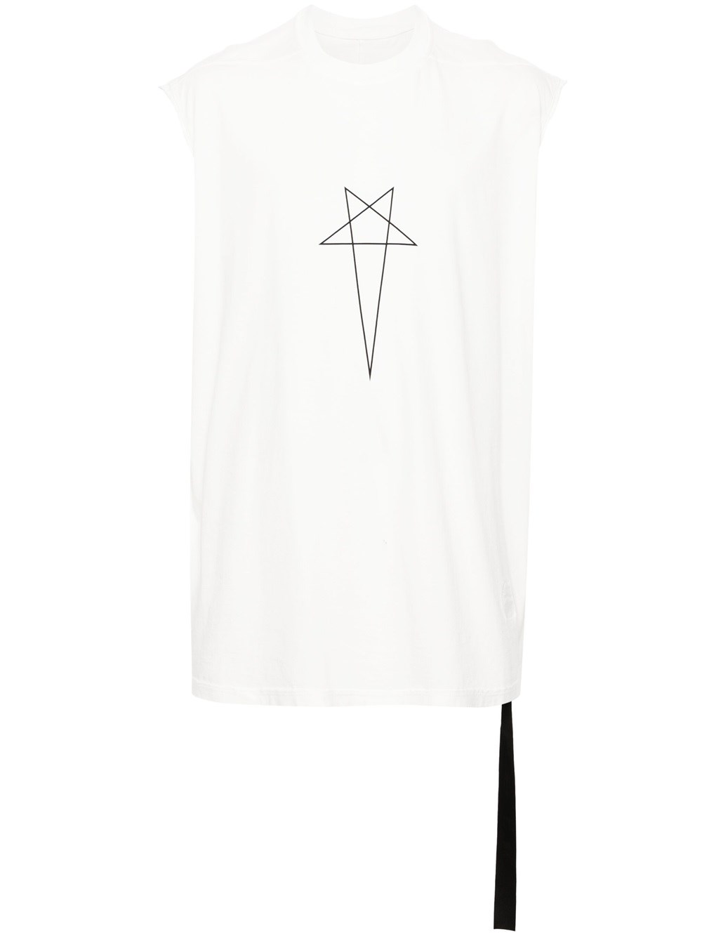 Shop Rick Owens Drkshdw Cotton Tank Top With Pentagram Print In White