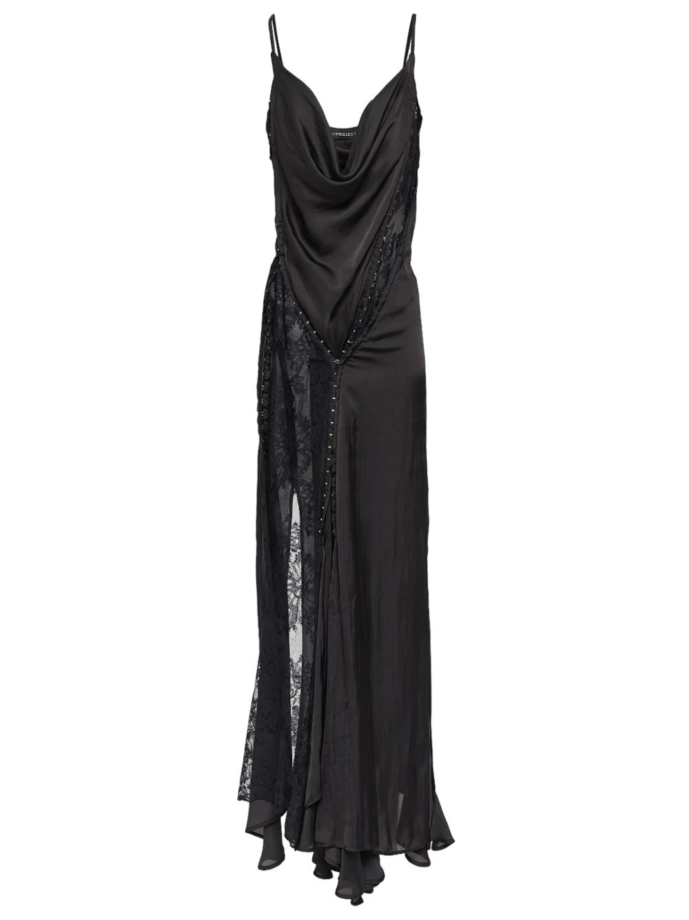 Shop Y/project Maxi Dress With Hooks And Eyelets In Black