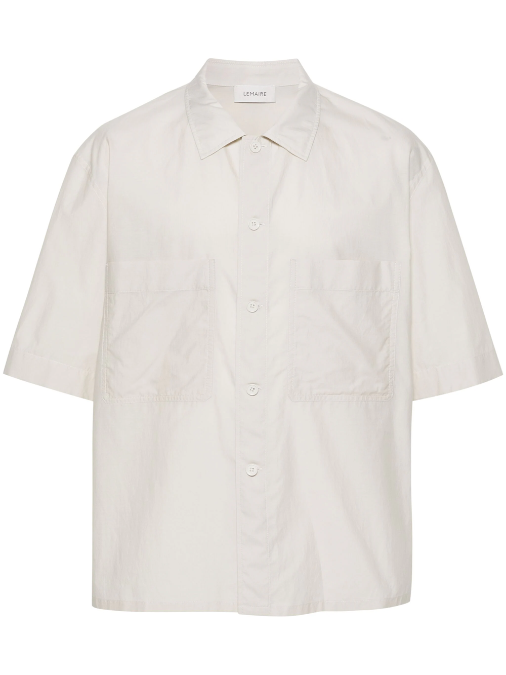 Shop Lemaire Shirt With Wide Collar In Brown