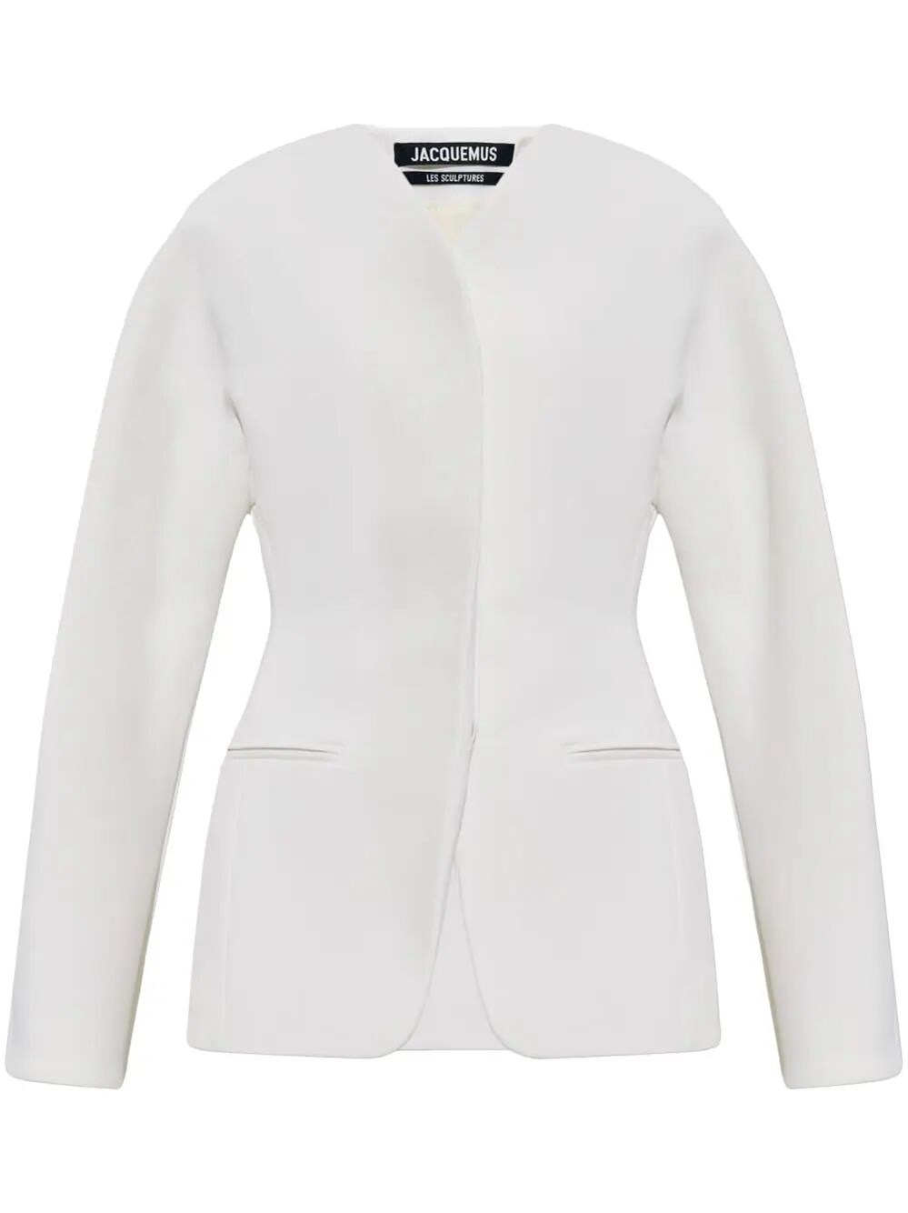 Shop Jacquemus White `ovalo` Jacket