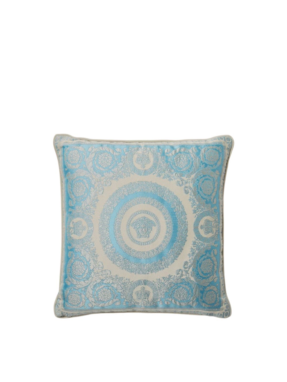 Versace Crete De Fleur Cushion 45 Cm In Blue