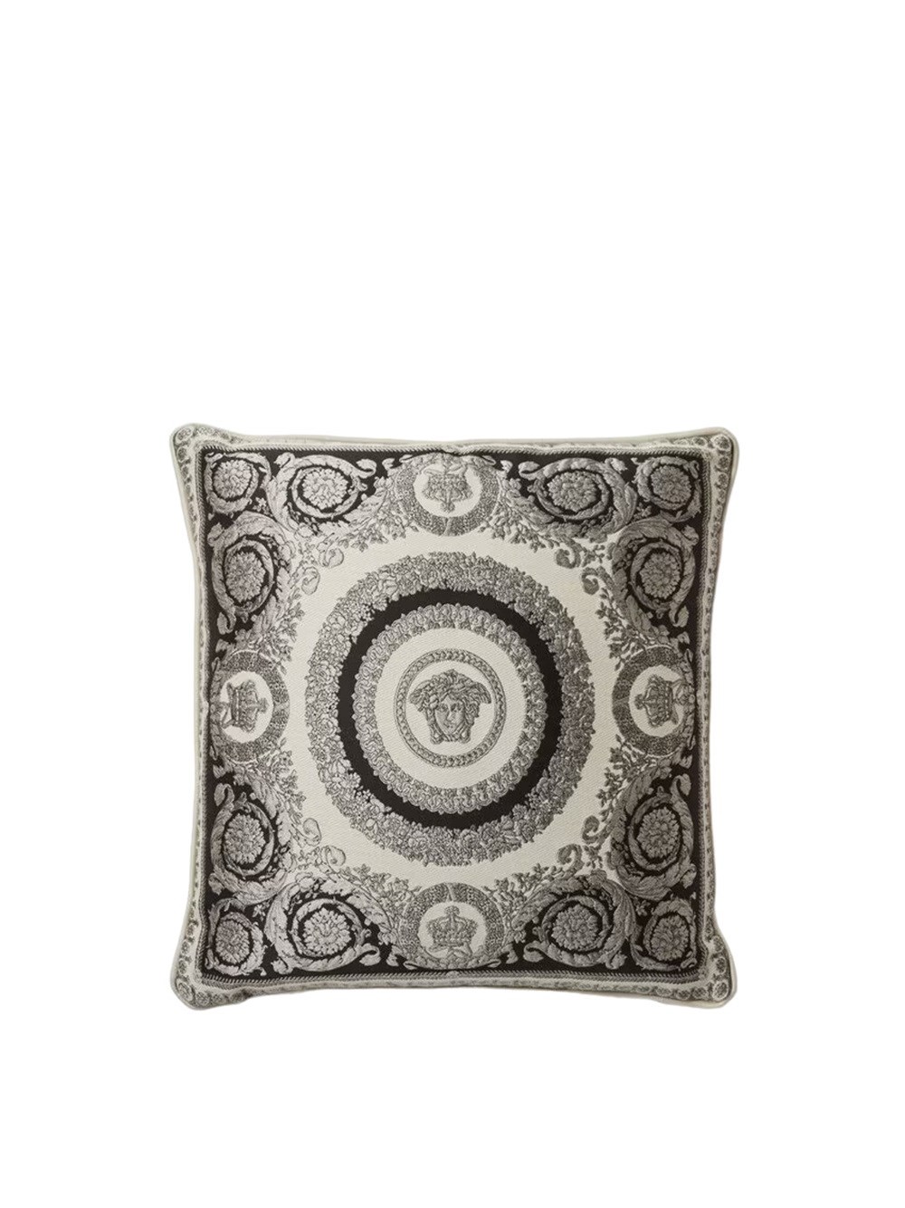 Versace Crete De Fleur Cushion 45 Cm In Grey