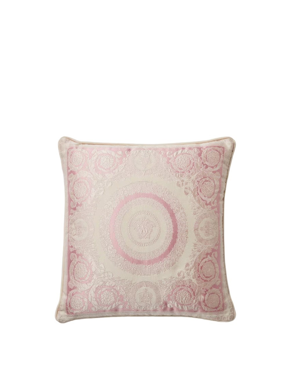 Versace Crete De Fleur Cushion 45 Cm In Pink & Purple