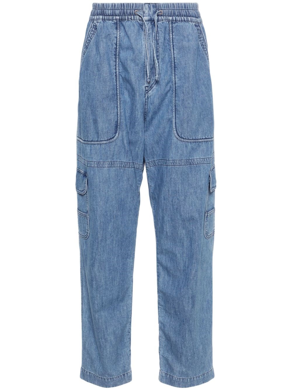 Shop Marant Straight Vanni Trousers In Blue