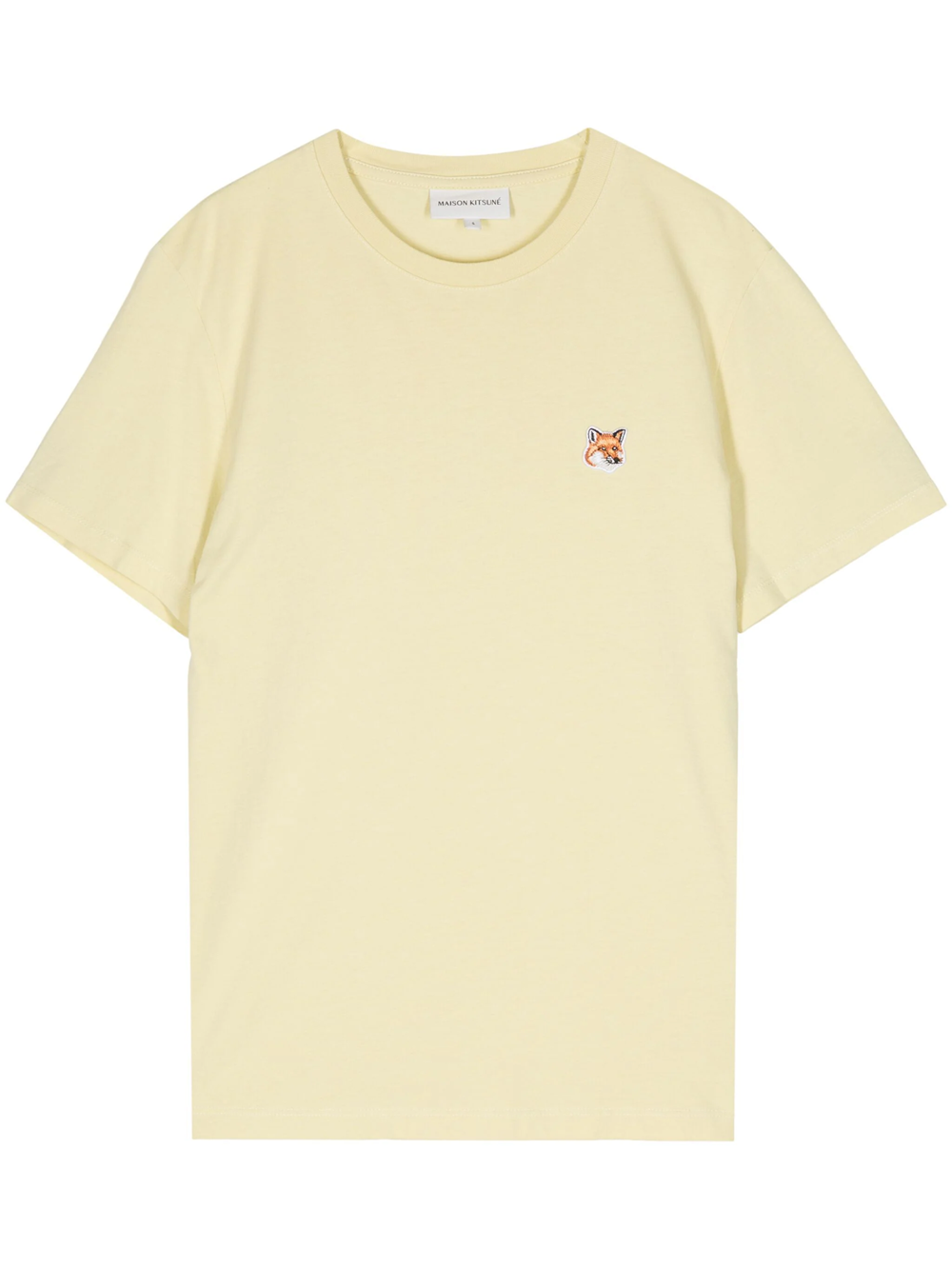 Shop Maison Kitsuné Fox Head T-shirt In Yellow & Orange