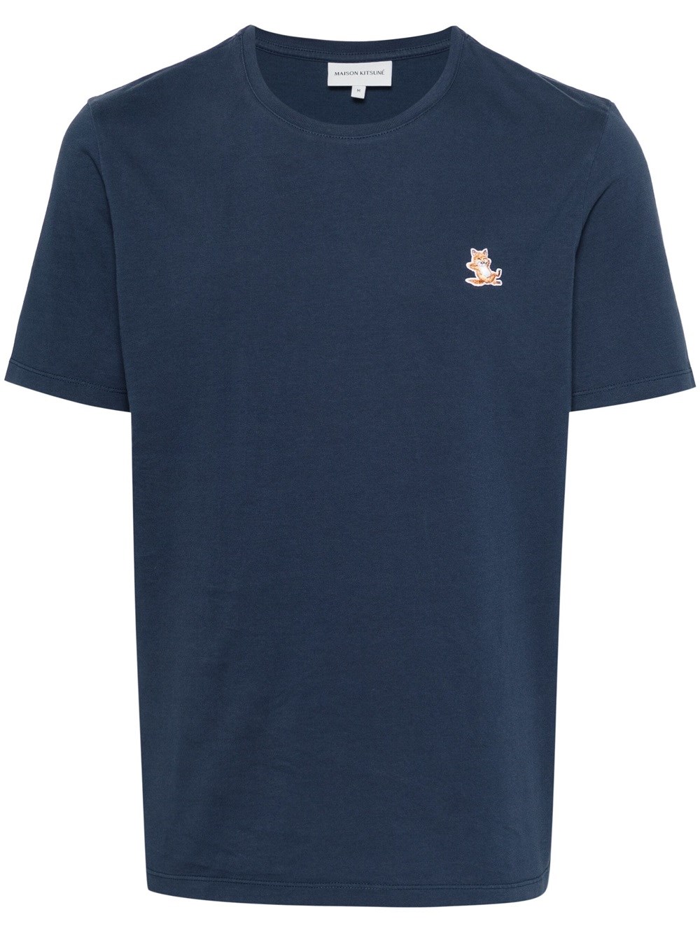 Shop Maison Kitsuné T-shirt With Chillax Fox Application In Blue