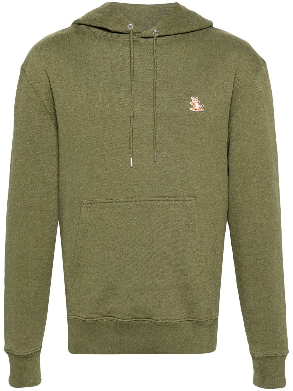 Shop Maison Kitsuné Chillax Sweatshirt With Fox Application In Green