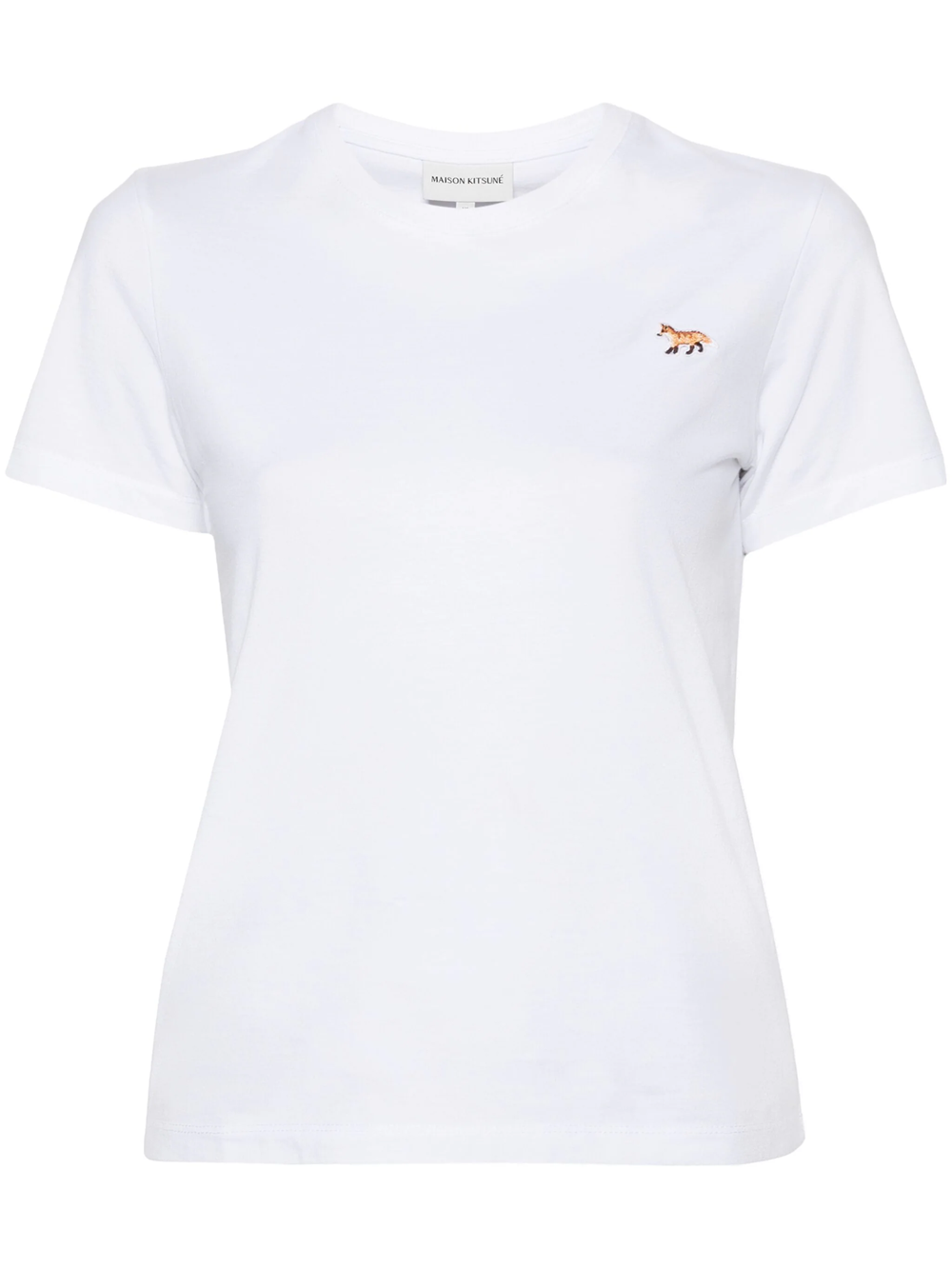 Shop Maison Kitsuné T-shirt With Fox Print In White