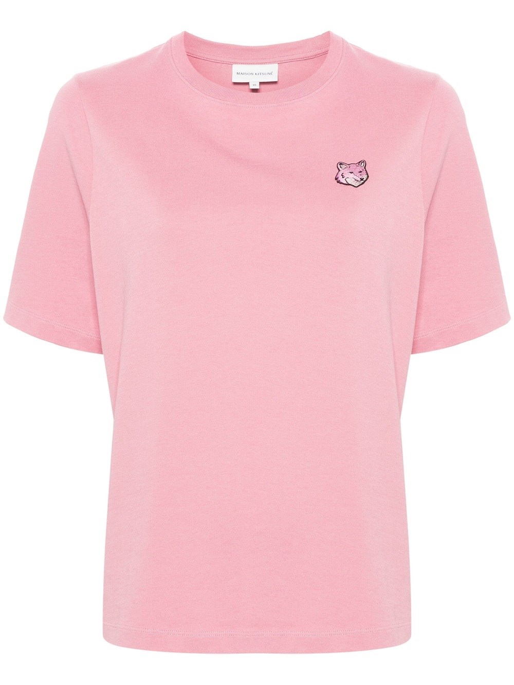 Shop Maison Kitsuné T-shirt With Fox Print In Pink & Purple