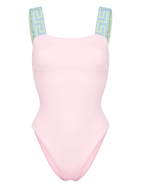 versace Greca Border one piece swimsuit available on