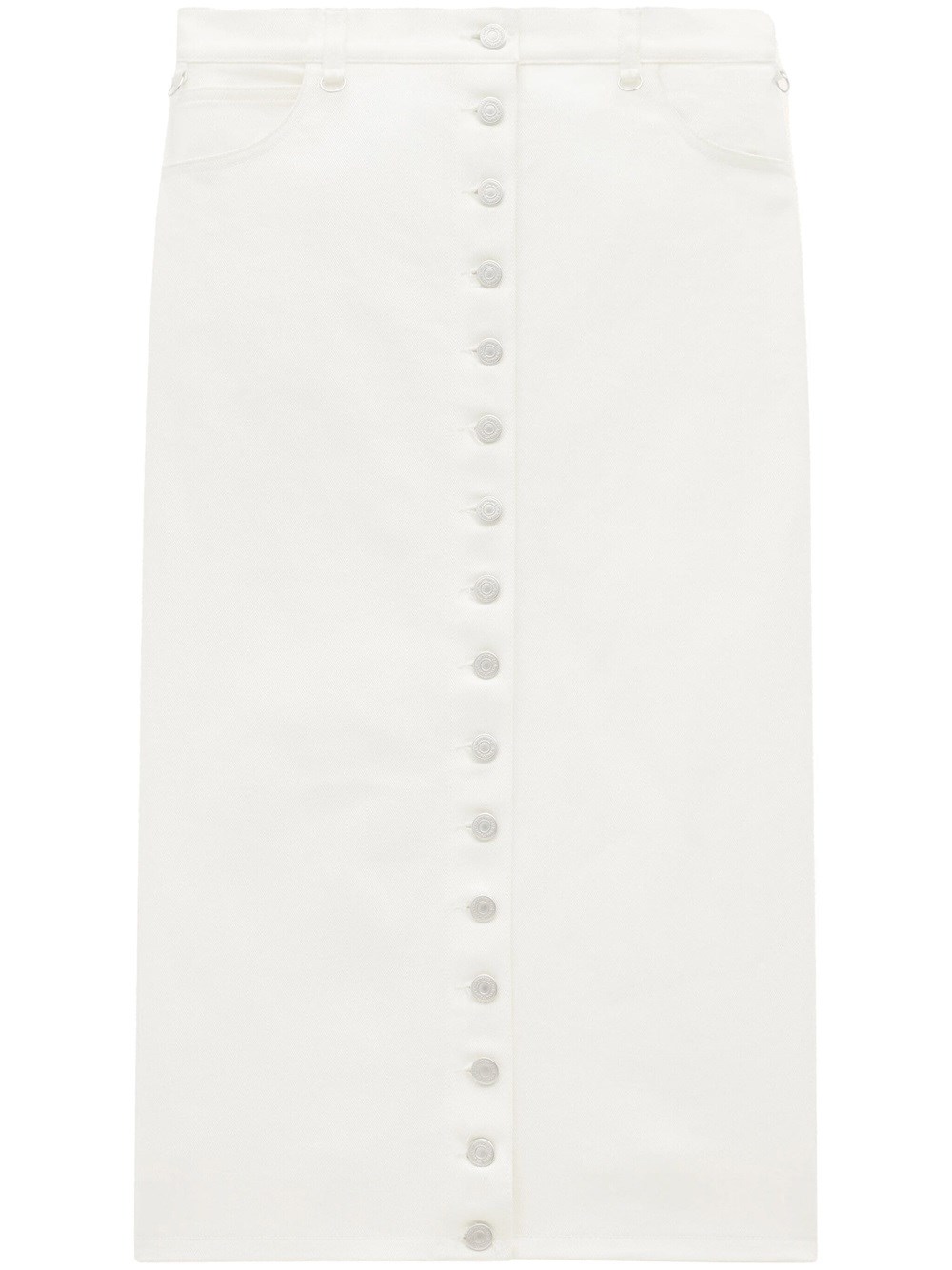 Shop Courrèges Low-waisted Midi Skirt In White