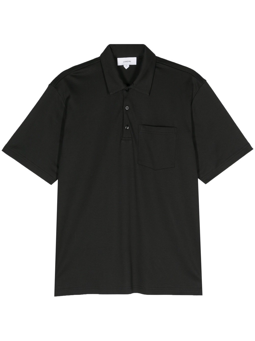 Shop Lardini Polo Shirt With Logo Embroidery In Black