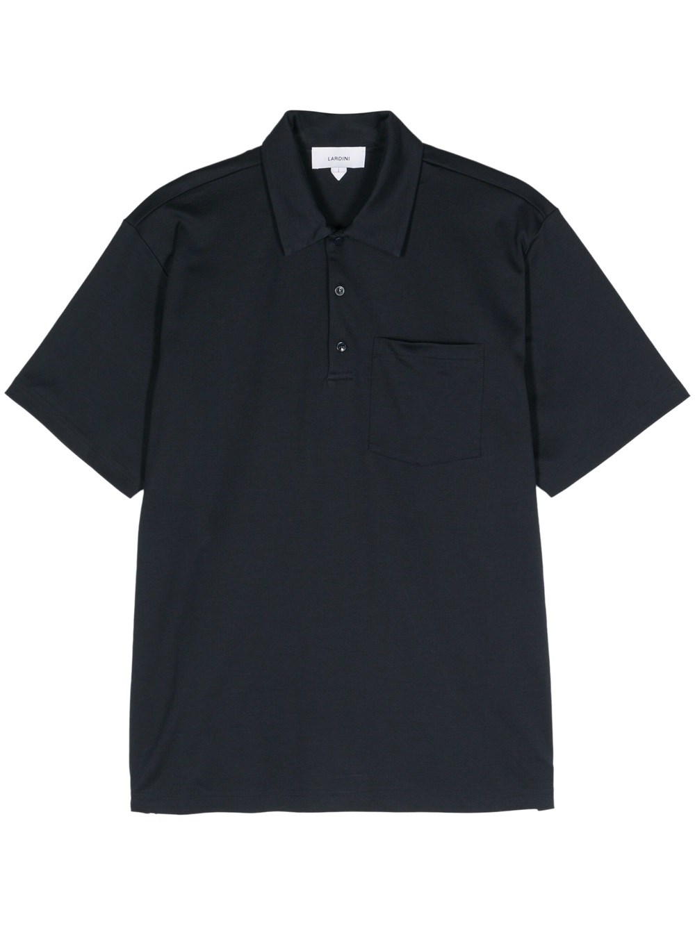 Shop Lardini Polo Shirt With Logo Embroidery In Blue