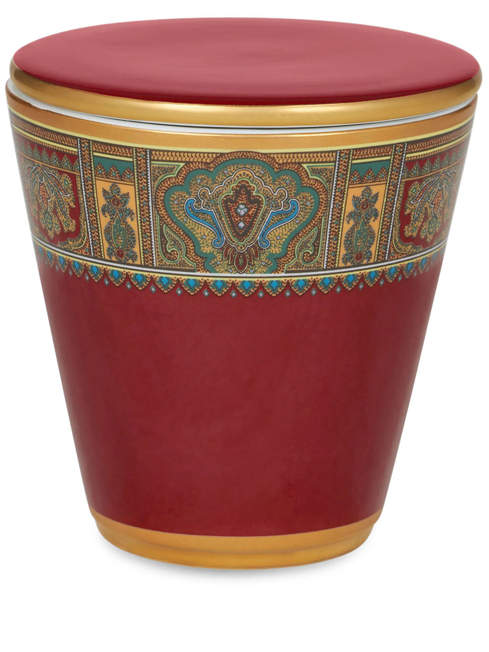 Shop Etro Home Porcelain Paisley Candle Holder In Red
