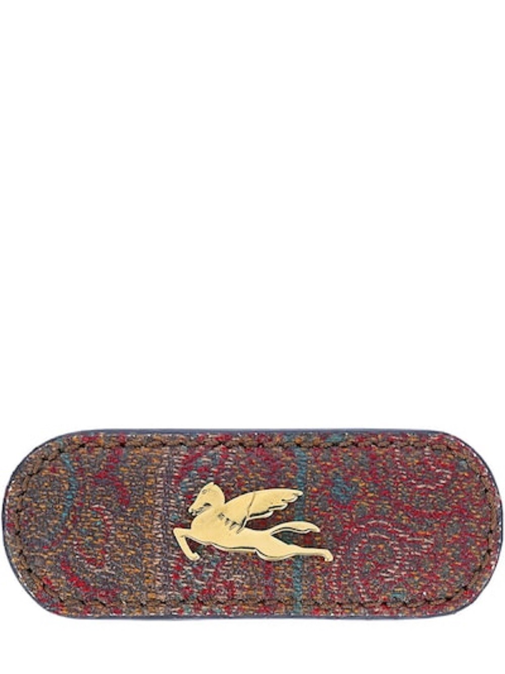 Shop Etro Home Pegaso Hair Clip With Arnica Pattern In Red