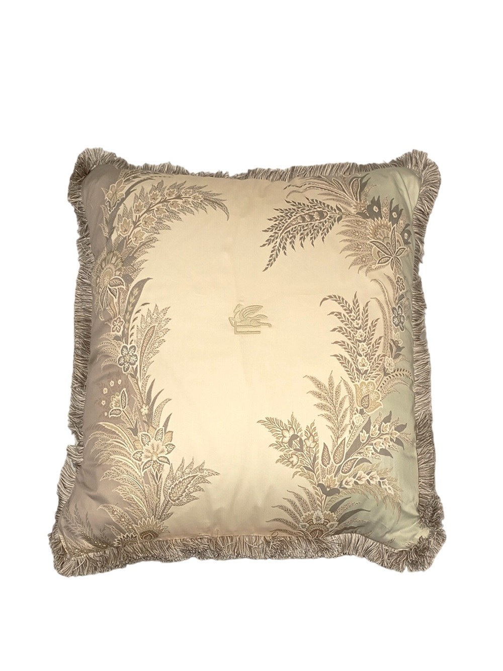 Shop Etro Home Cushion With Embroidery Triming 45x45 In Nude & Neutrals