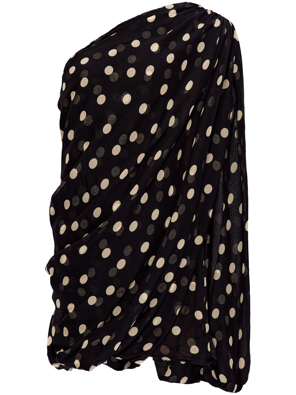 Shop Stella Mccartney Short Polka Dot Dress In Black