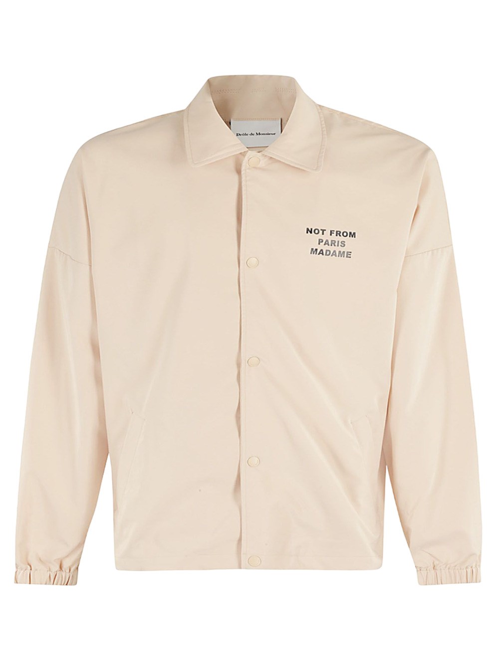 Shop Drôle De Monsieur Beige Slogan Jacket In Brown