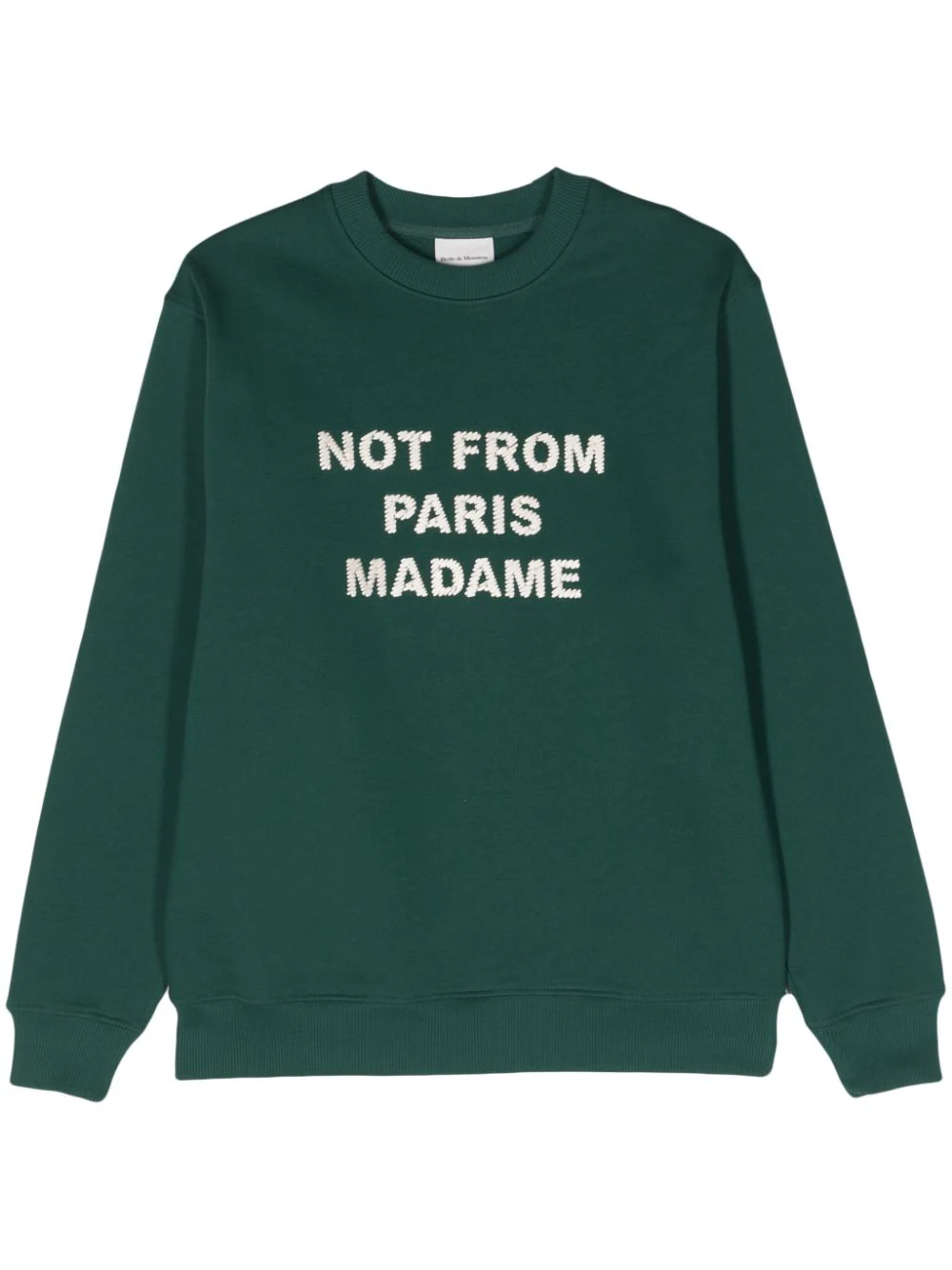 Shop Drôle De Monsieur Sweatshirt With Embroidery In Green