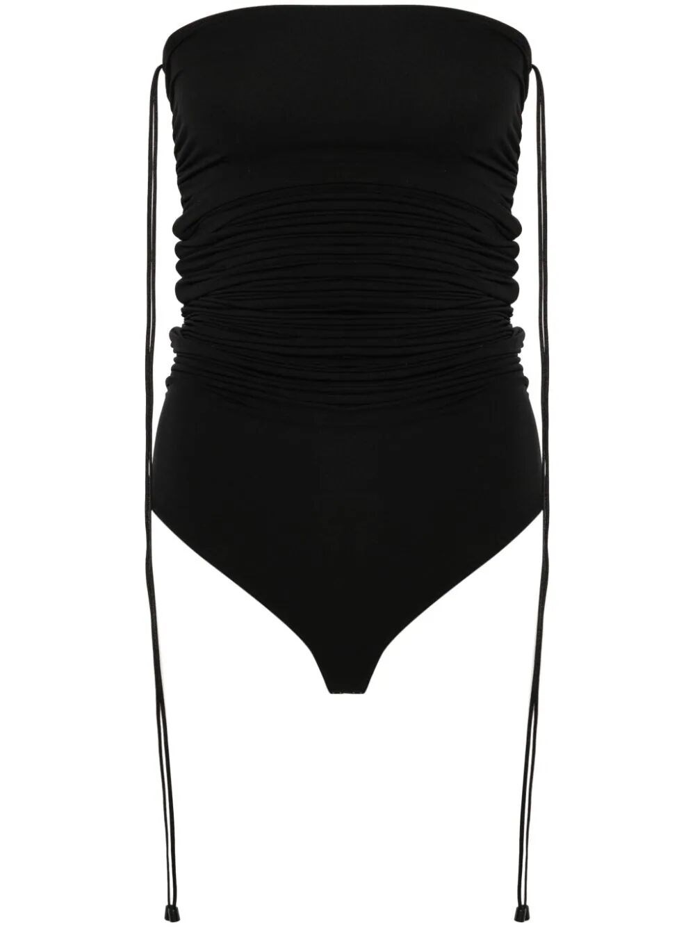 Shop Wolford Fatal Strapless Body Dress In Black