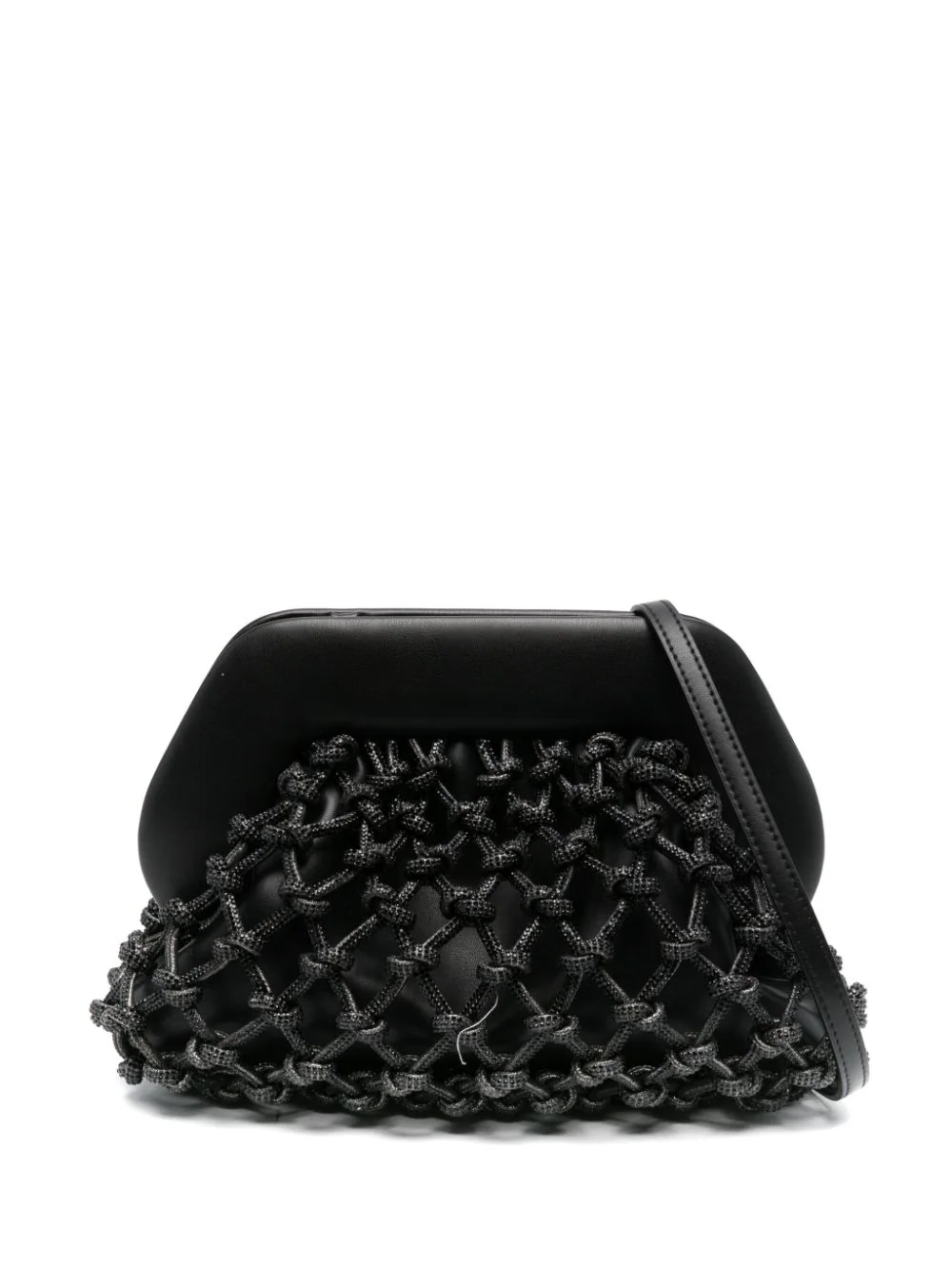 Themoire' Tia Clutch Bag Embellished With Rhinestones In Black