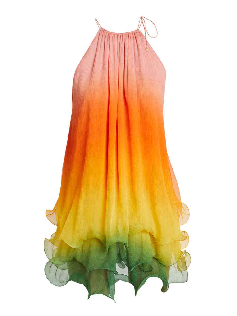 Shop Casablanca Rainbow Gradient Cocktail Dress In Multicolour