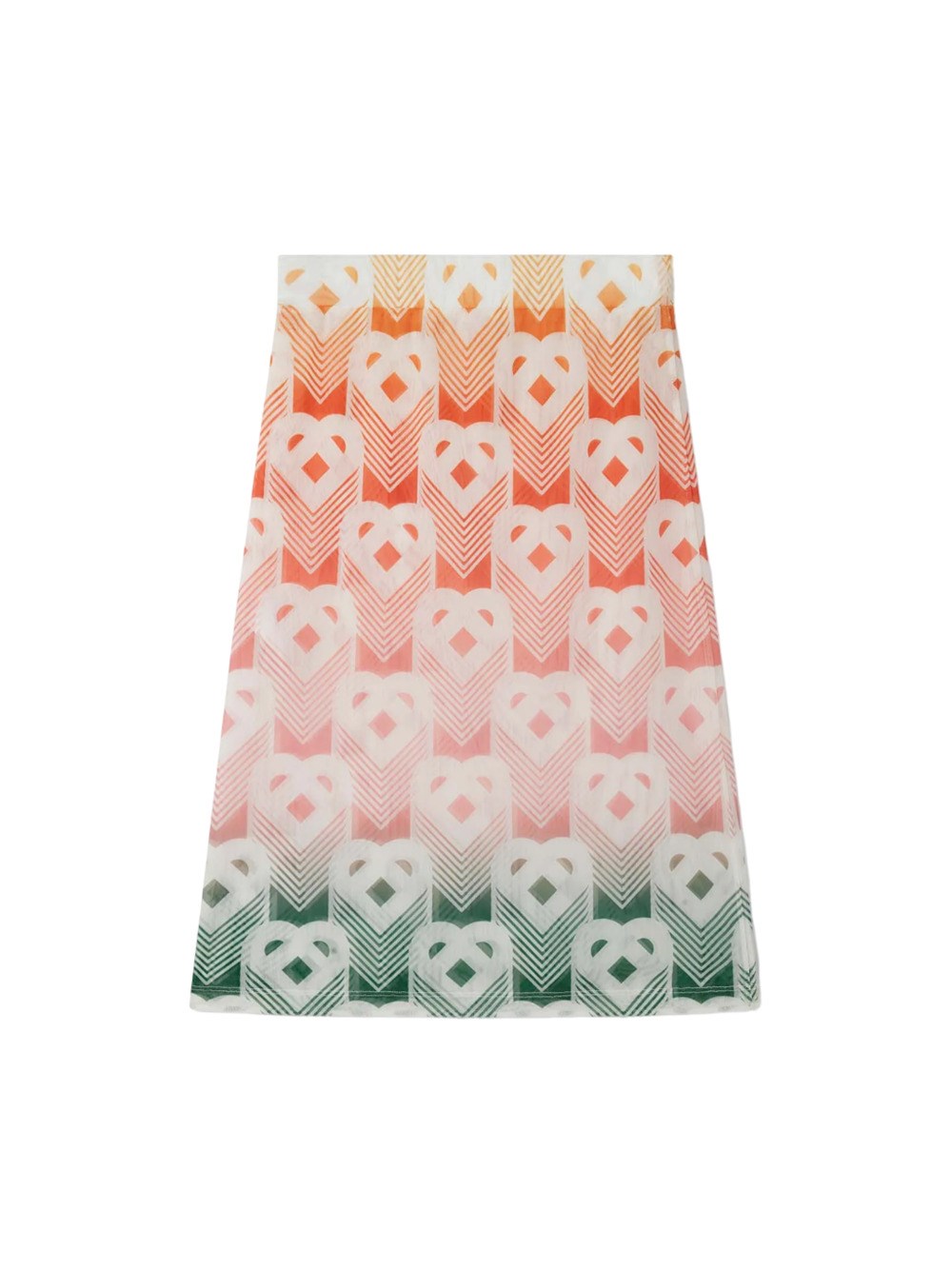 Shop Casablanca Women`s Printed Mesh Skirt In Multicolour