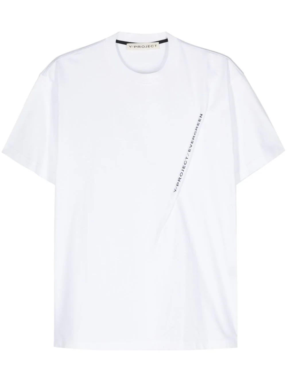 Y/project Logo-print Cotton T-shirt In White