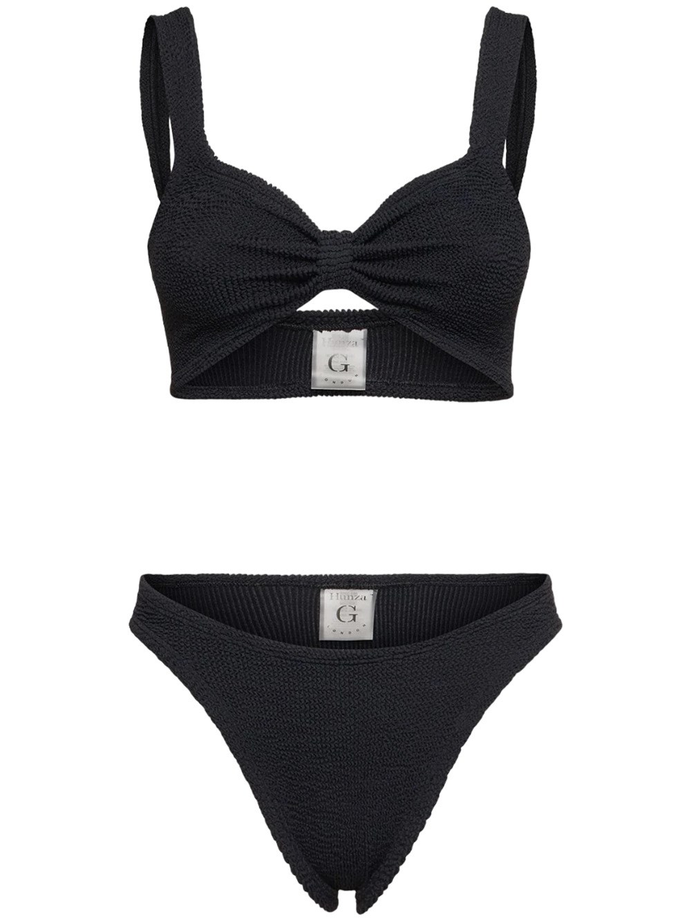 Shop Hunza G Bonnie Bikini Set In Black
