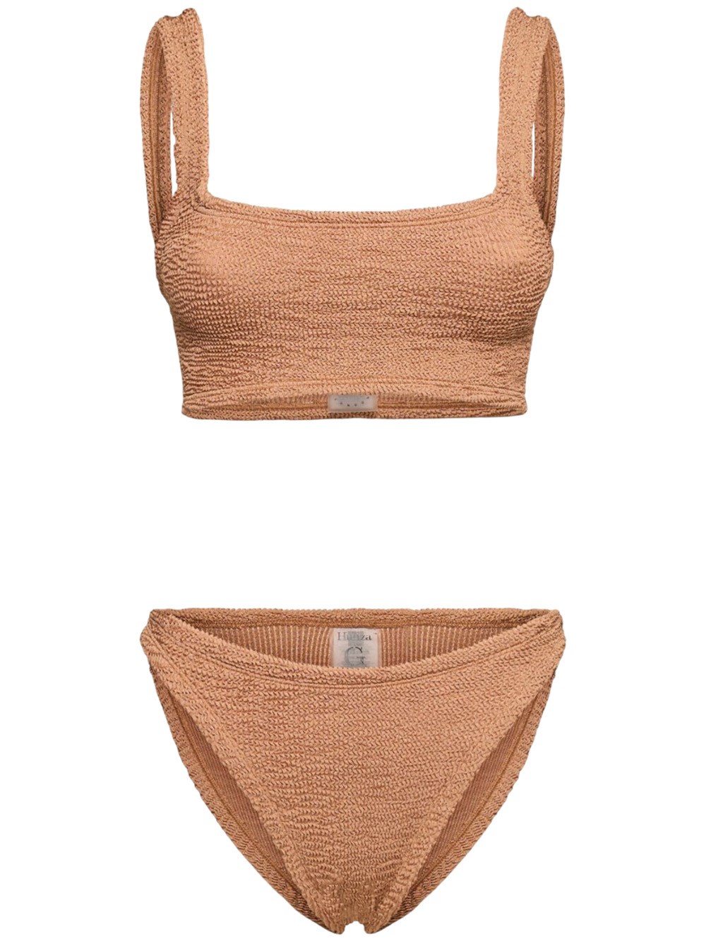 Shop Hunza G Xandra Bikini Set In Brown