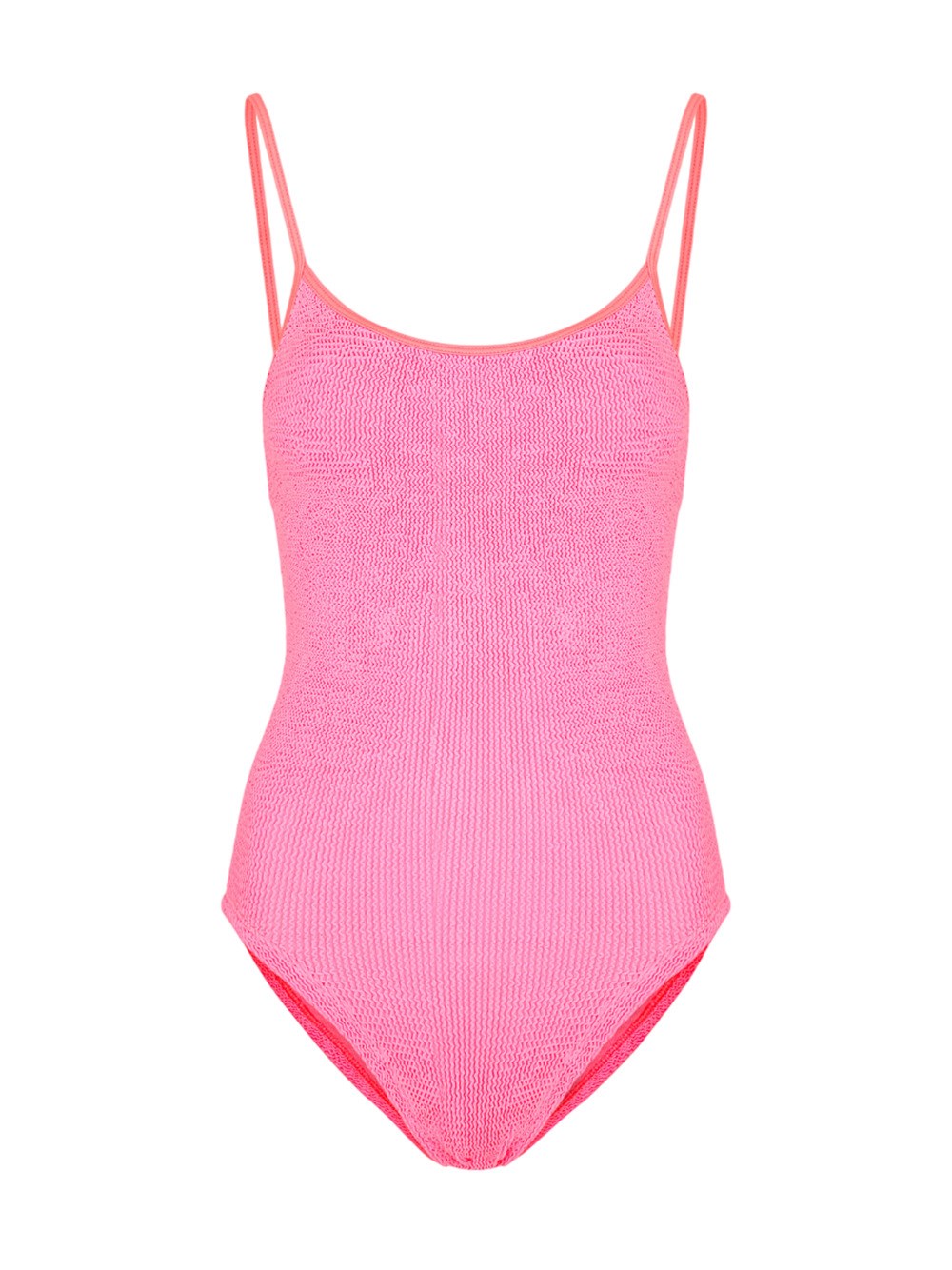 Shop Hunza G Pamela One-piece Swimsuit In Pink & Purple