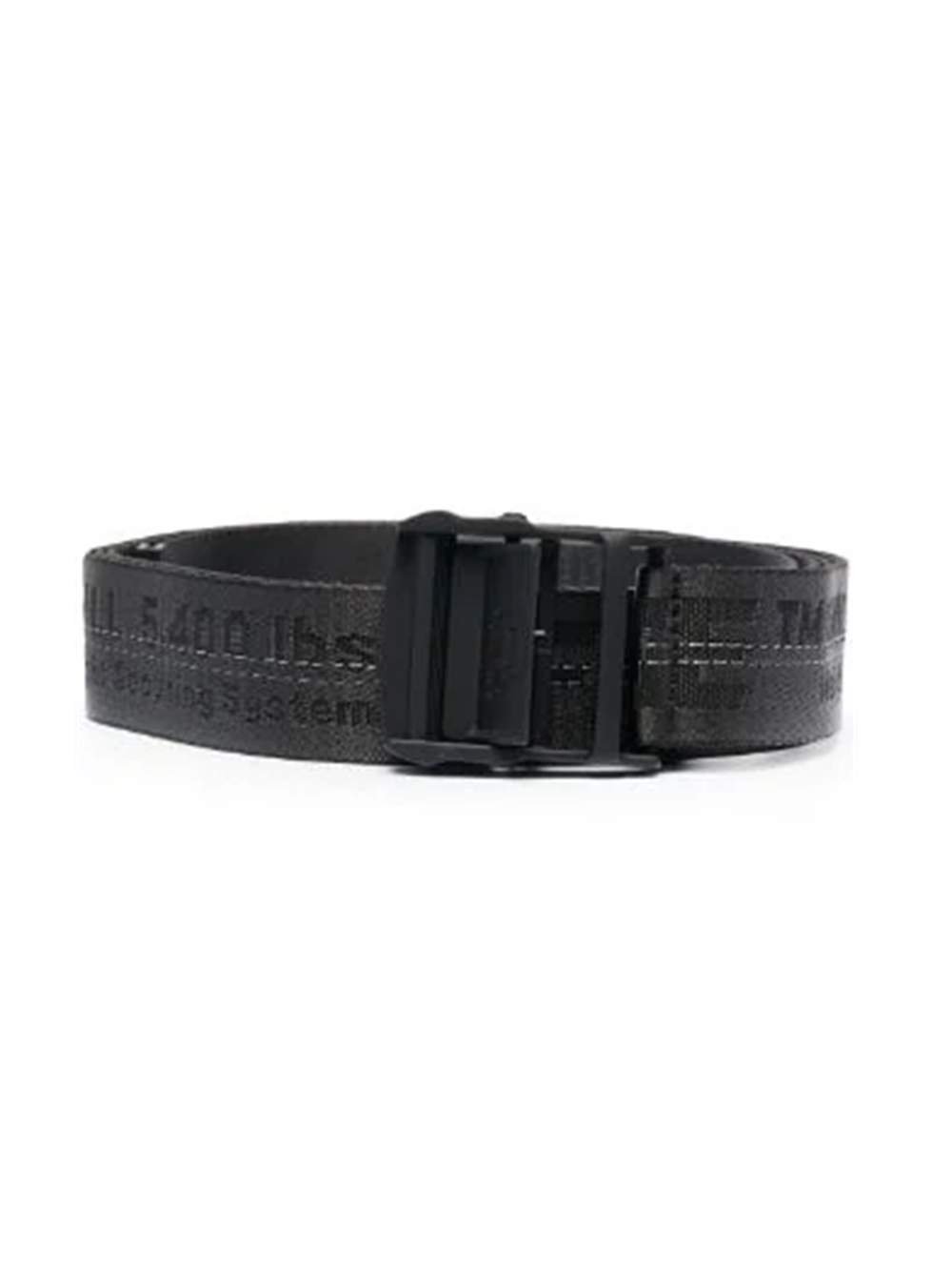Off-white Industrial Belt With Jacquard Logo In Black