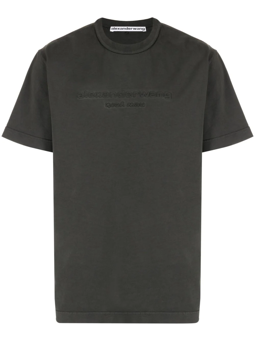 Shop Alexander Wang Crew-neck T-shirt With Logo In Grey