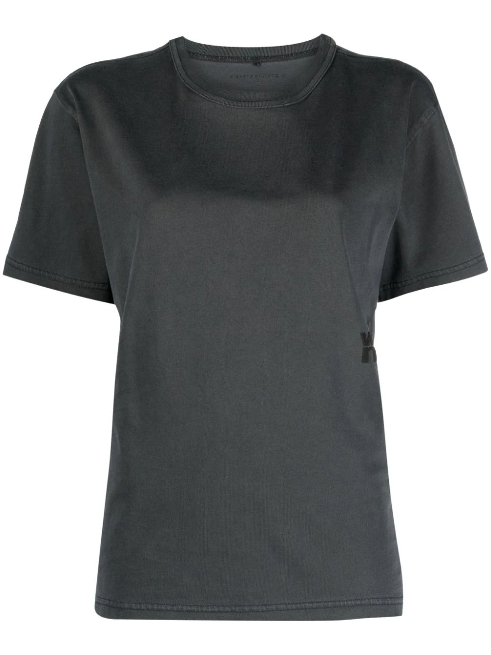 Shop Alexander Wang T-shirt With Embossed Logo In Grey