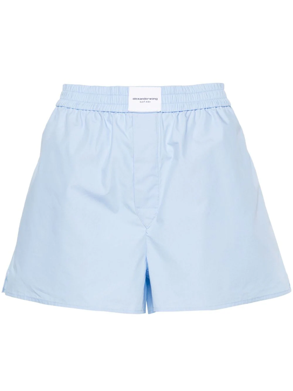 Shop Alexander Wang Bermuda Shorts With Patch In Blue